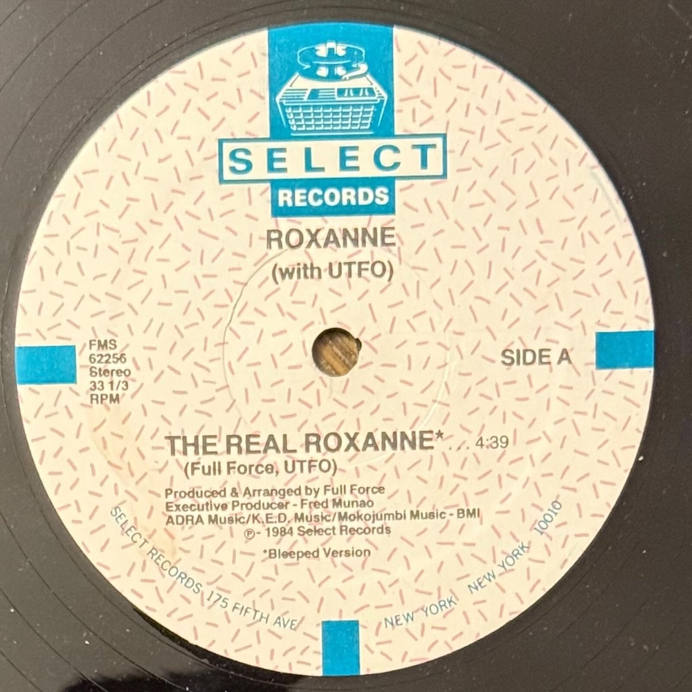 Roxanne With UTFO The Real Roxanne 12" Vinyl Single 1984 Select Records Vintage